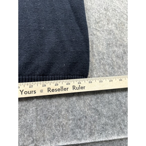 955 Originals Sweater Mens XLT Blue Long‎ Sleeve Crew Neck Chest Zip Pullover - Picture 7 of 14